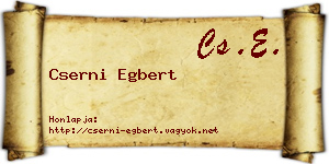 Cserni Egbert névjegykártya